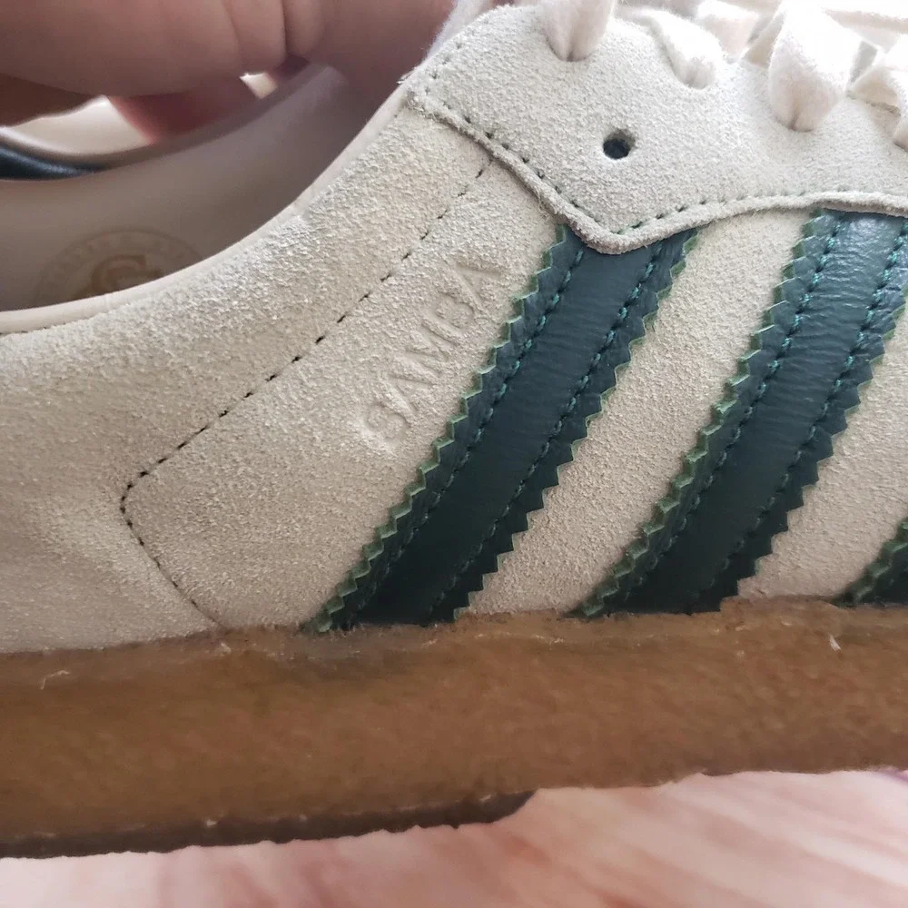 Adidas‎ Samba Fieg Shoes Mens Size 9 White Green Gum Sole Leather Suede Sneakers